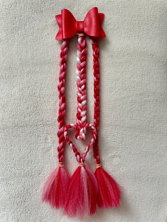 Valentine’s Bow Braids MTO